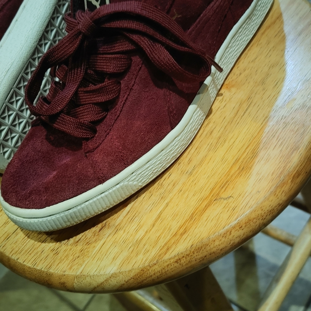 Puma Burgundy Suede Sneakers - Picture 10 of 16